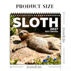 🦥2027 Sloths Wall Calendar – 12 Months of Cute Sloths & Relaxing Nature Moments