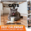 😺2027 Funny Blue Cat Calendar