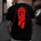 Chokehold Nun Religious Pattern Casual Black Print T-shirt