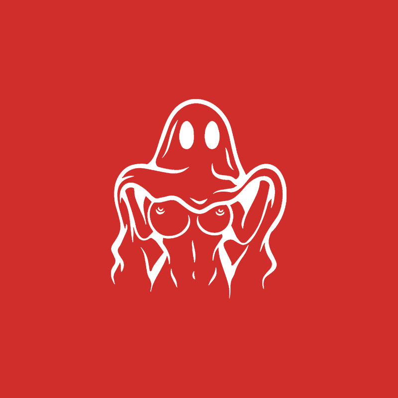 Naughty Ghost Sexy Boobs Graphic Print T-Shirt