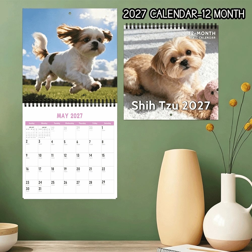 🐶 2027 Shih Tzu Calendar – 12 Months of Adorable Shih Tzu Portraits & Sweet Everyday Moments
