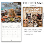 Funny Cats 2027 Calendar – 12 Months of Cat-titude & Laughs