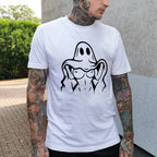 Naughty Ghost Sexy Boobs Graphic Print T-Shirt