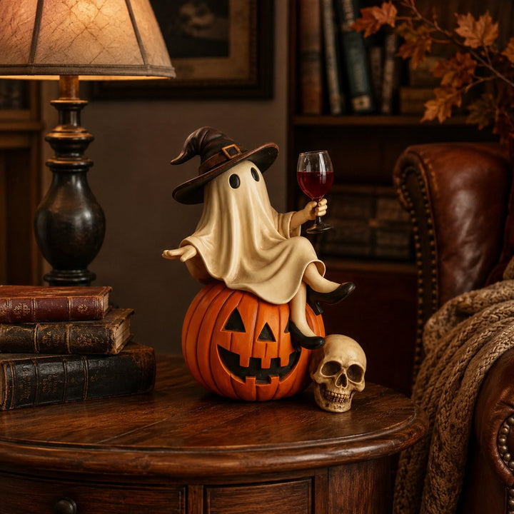 👻🍷Ghost Wine Night Halloween Decor