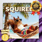 🐿️2027 Squirrel Wall Calendar – 12 Months of Playful Squirrel Portraits & Forest Moments