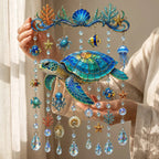 🐋 Ocean-Themed Crystal Wind Chime – Bring the Ocean Glow to Your Garden (📦Buy 2 Free Shipping)
