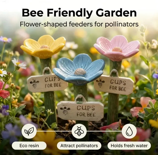 🐝Flower-Shaped Bee Watering Station💧