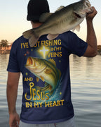 I've Got Fishing In My Veins And Jesus In My Heart All Over Print T-Shirt