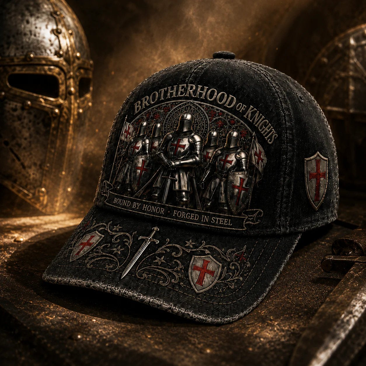 🔥🎁 Bound By Honor Forged In Steel – Knights Templar Cap