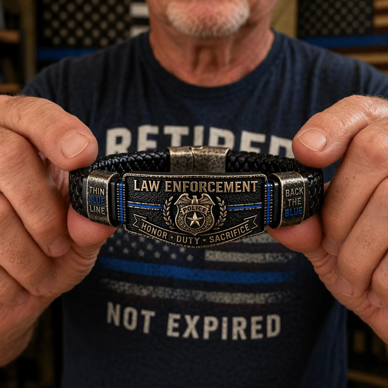 🎁 The Ultimate Father's Day Tribute: Heavy-Duty Police Brotherhood Bracelet — Wear Your Honor Proudly