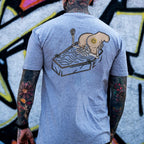 Skull Eat the Naked Ass in the Coffin Graphic Black Print T-shirt