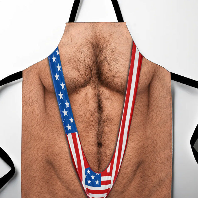 😂🔥 Novelty Hairy Chest Apron-The Funniest Thing You'll Wear While Cooking