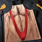 😂🔥 Novelty Hairy Chest Apron-The Funniest Thing You'll Wear While Cooking
