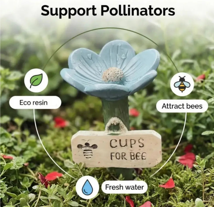 🐝Flower-Shaped Bee Watering Station💧