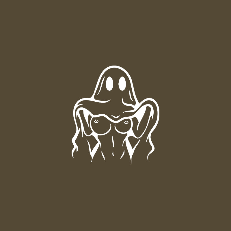 Naughty Ghost Sexy Boobs Graphic Print T-Shirt