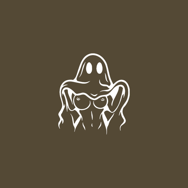 Naughty Ghost Sexy Boobs Graphic Print T-Shirt