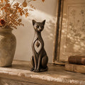 🐱❤️Vintage Iron Cat Figurine with Hanging Heart – Rustic Feline Home Decor Sculpture(📦Buy 2 Free Shipping)