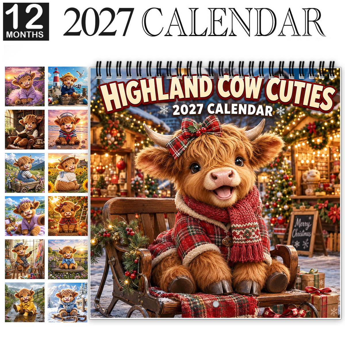 🐮 2027 Highland Cow Cuties Calendar