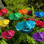 Handmade Metal Flower Garden Stake🐦