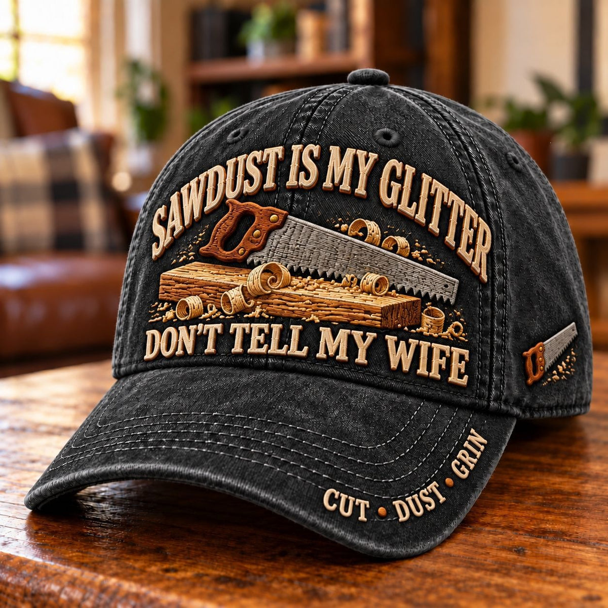 🪵 Sawdust Is My Glitter – Funny Woodworker Baseball Cap