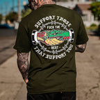SUPPORT THOSE THAT SUPPORT YOU Snake Graphic Print T-shirt
