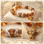 💖Handmade Highland Cow Blessing Bracelet