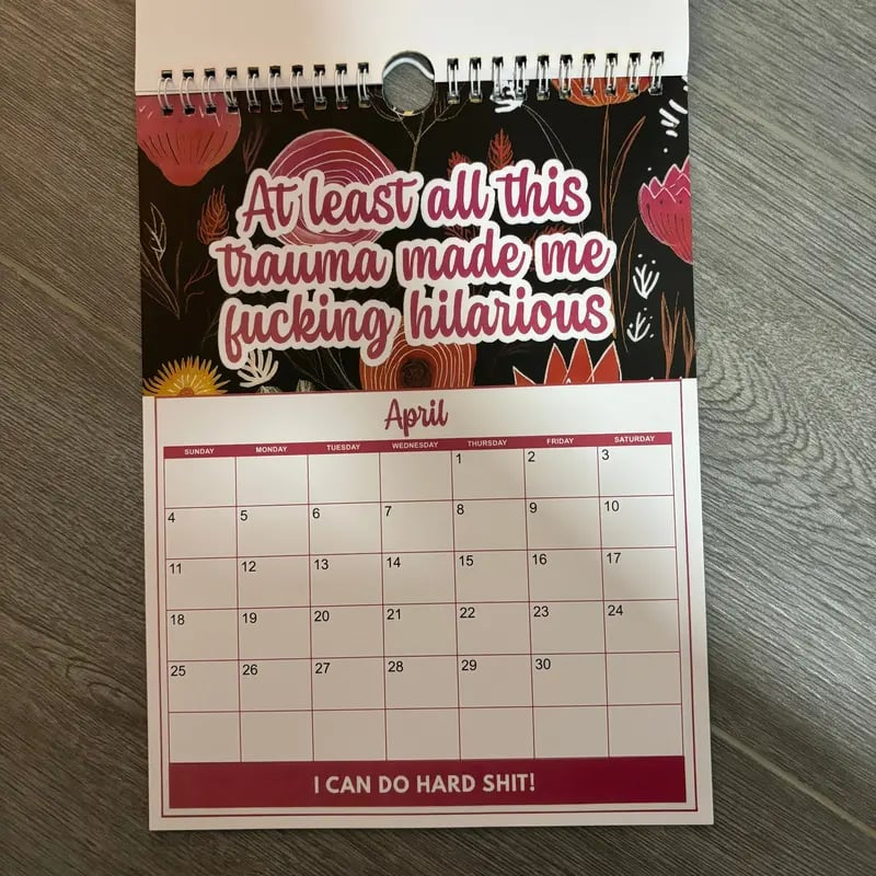 📅 2027 Sweary Mental Health Calendar - Perfect for Home Decor & Gift Ideas
