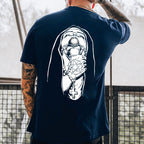 Chokehold Nun Religious Pattern Casual Black Print T-shirt