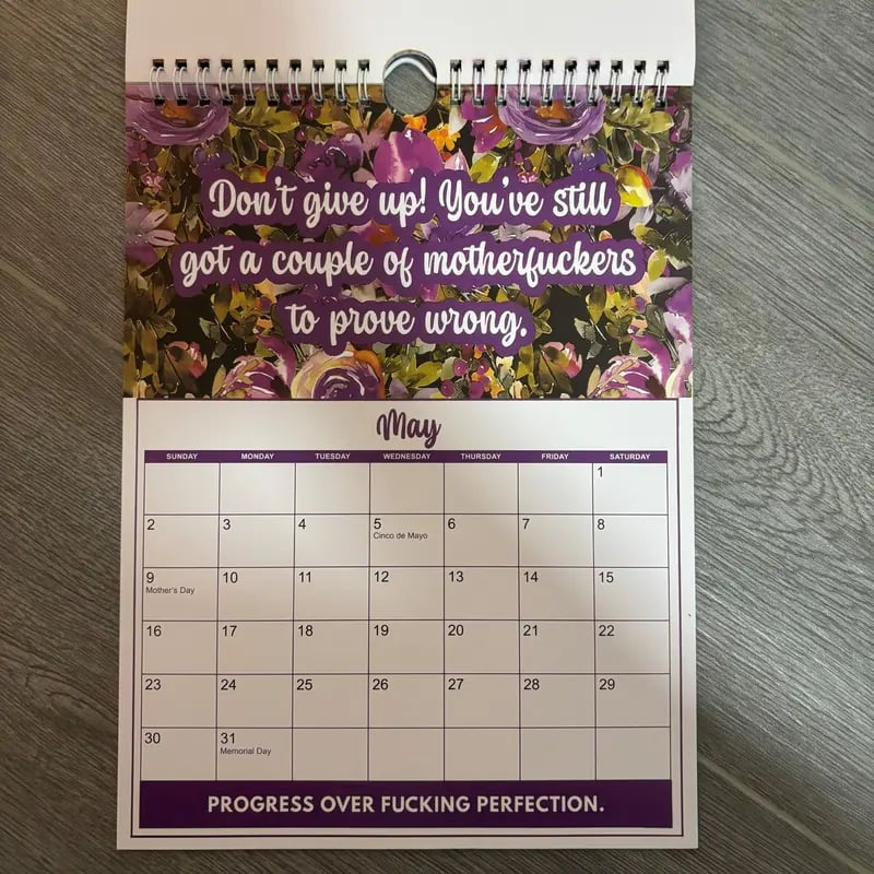 📅 2027 Sweary Mental Health Calendar - Perfect for Home Decor & Gift Ideas