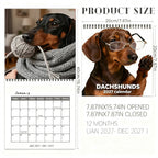 🐶 Dachshunds With Glasses 2027 Wall Calendar – 12 Months of Adorable Dachshunds & Playful Stylish Moments