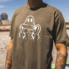 Naughty Ghost Sexy Boobs Graphic Print T-Shirt