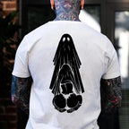 Oral Sex with Ghost Dirty Love Casual Black and White Print T-shirt