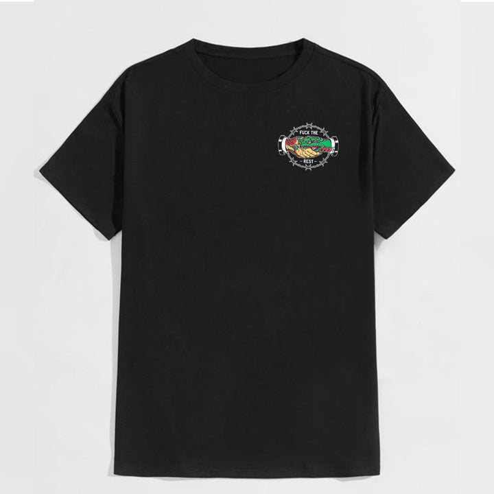 SUPPORT THOSE THAT SUPPORT YOU Snake Graphic Print T-shirt