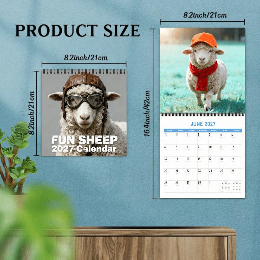 🐑 2027 Funny Sheep Calendar – 12 Months of Playful Farmyard Charm🔥