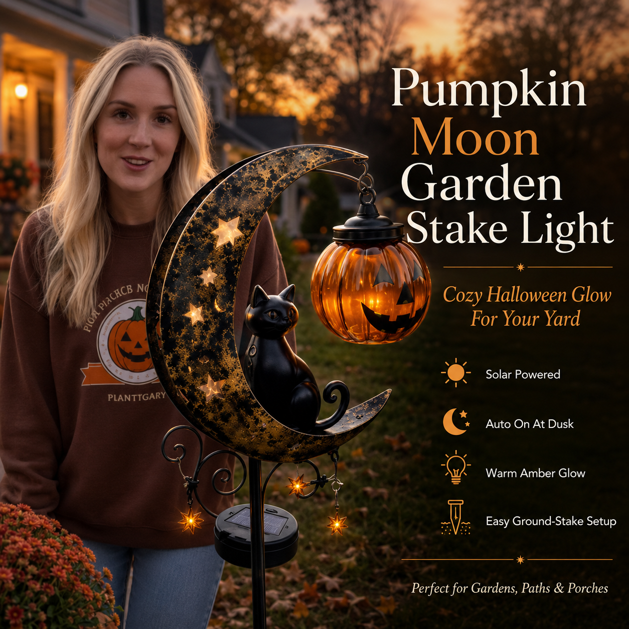 🎉Handmade Halloween Garden Stake Light