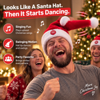 🎅 Funny Moving Santa Hat – Fun Christmas Party Accessory