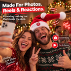 🎅 Funny Moving Santa Hat – Fun Christmas Party Accessory