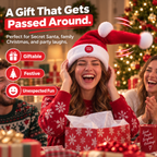 🎅 Funny Moving Santa Hat – Fun Christmas Party Accessory