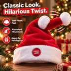 🎅 Funny Moving Santa Hat – Fun Christmas Party Accessory