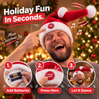 🎅 Funny Moving Santa Hat – Fun Christmas Party Accessory