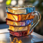 📚Painted Book Mug🍵