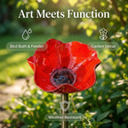 Handmade Metal Flower Garden Stake🐦