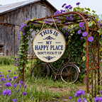⚡Last Day 49% OFF-Welcome to My Happy Place Metal Wall Sign