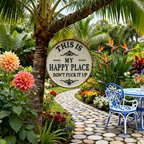 ⚡Last Day 49% OFF-Welcome to My Happy Place Metal Wall Sign