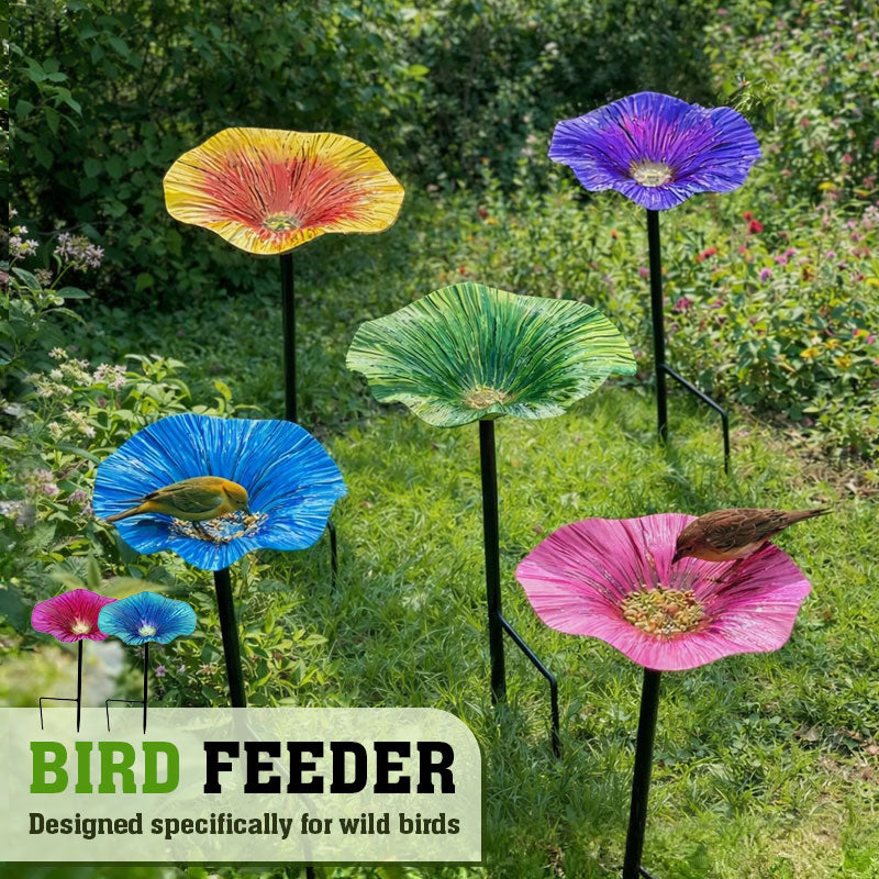🎉Handmade Colorful Garden Flower Bird Feeder