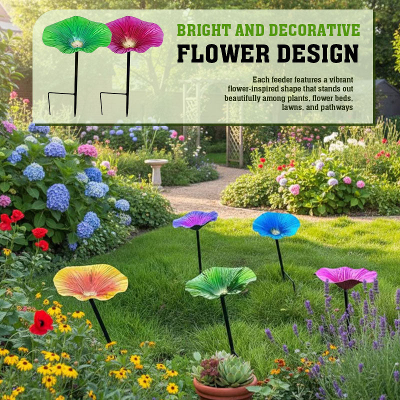 🎉Handmade Colorful Garden Flower Bird Feeder