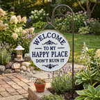 ⚡Last Day 49% OFF-Welcome to My Happy Place Metal Wall Sign