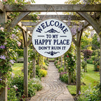 ⚡Last Day 49% OFF-Welcome to My Happy Place Metal Wall Sign