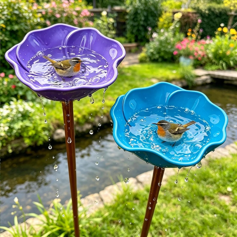 🎁Handmade Metal Flower Garden Stake🐦