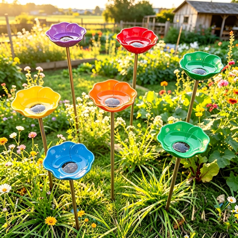🎁Handmade Metal Flower Garden Stake🐦